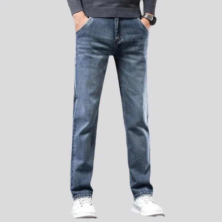 Tapered men's sanded jeans