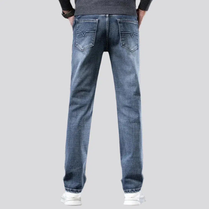 Tapered men's sanded jeans