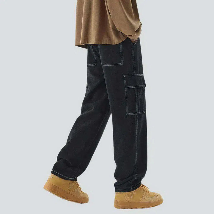 High-waist baggy jeans
 for men