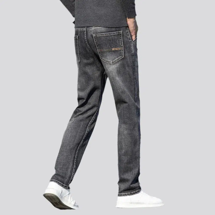 Thick men's tapered jeans