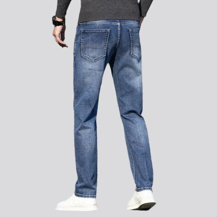 Thick men's tapered jeans