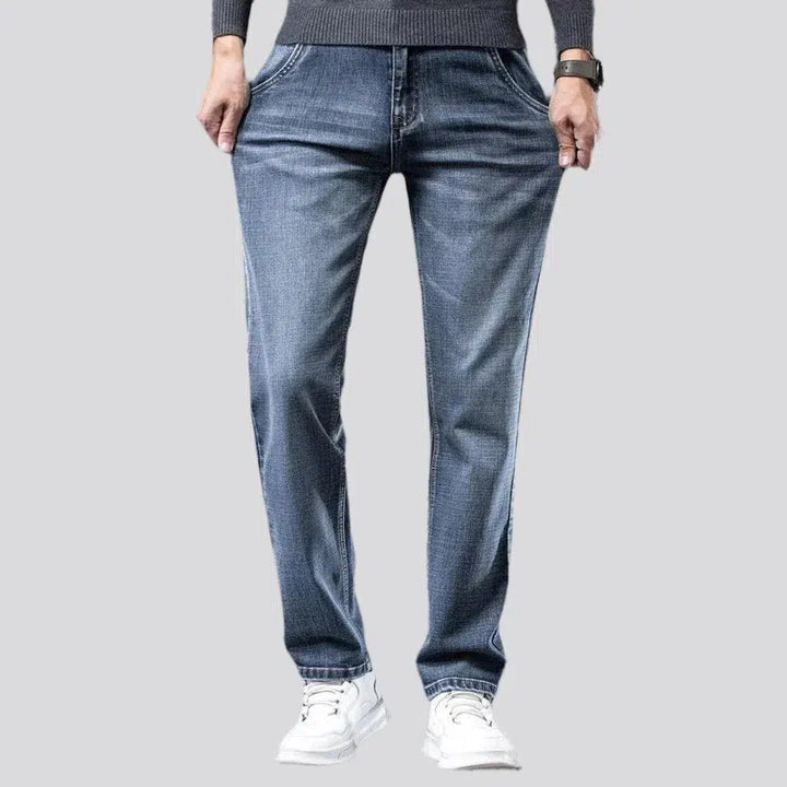 Tapered men's sanded jeans