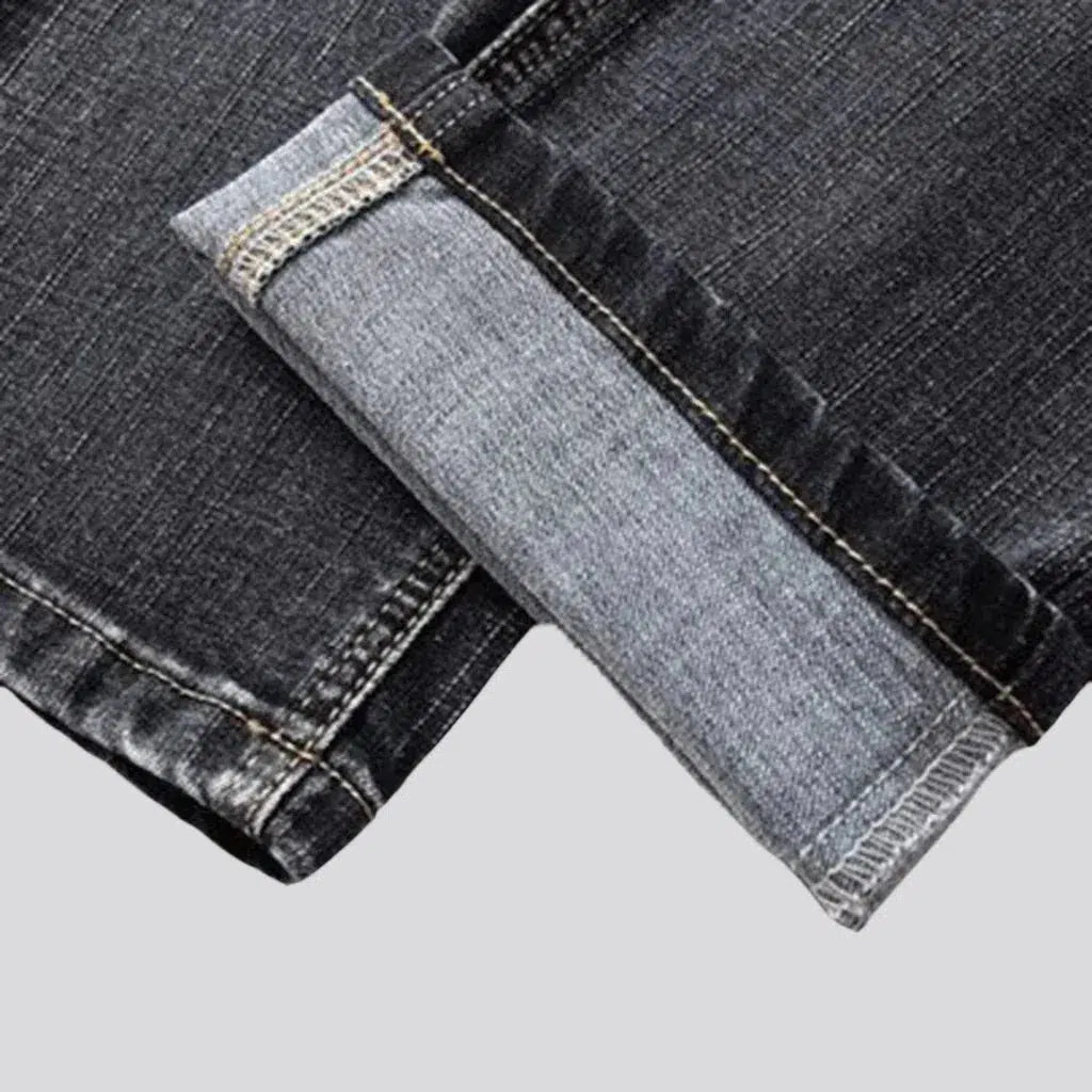 Tapered men's sanded jeans