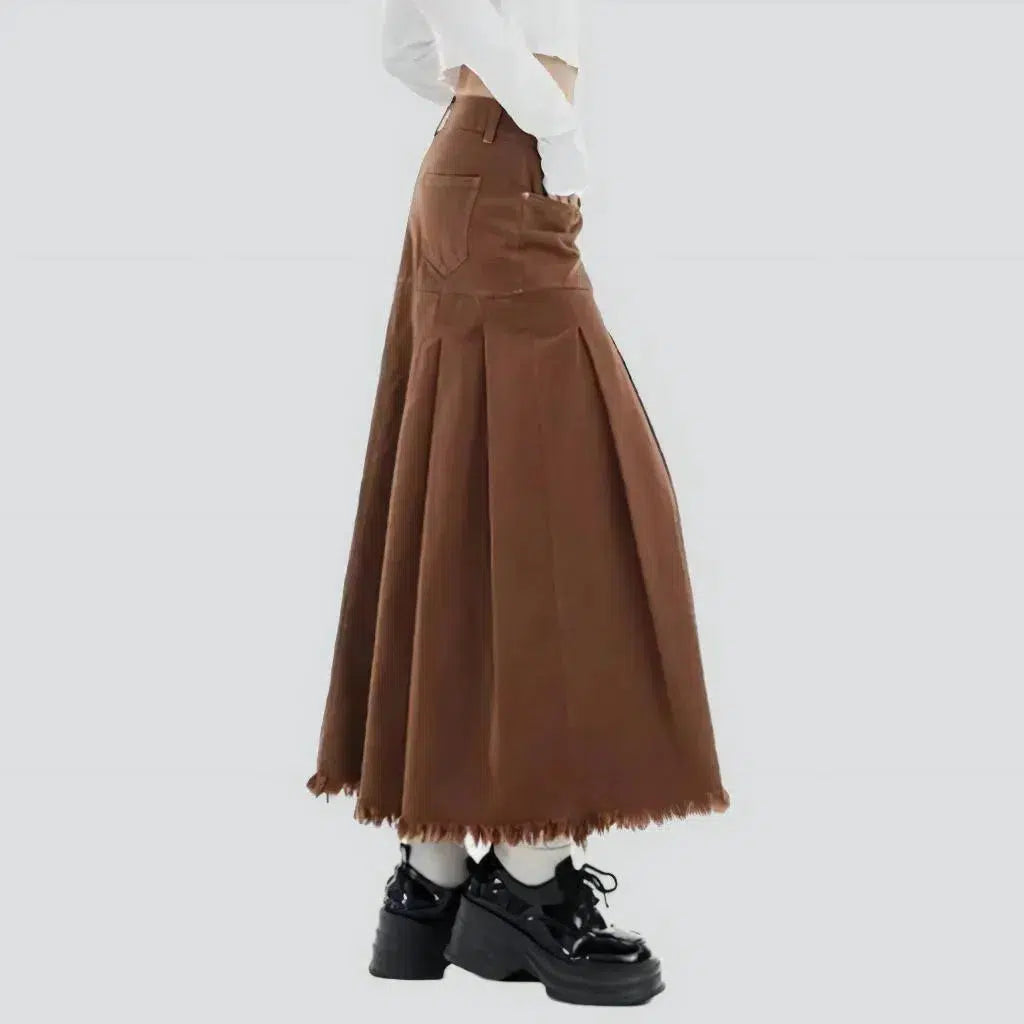 Street color women's jean skirt