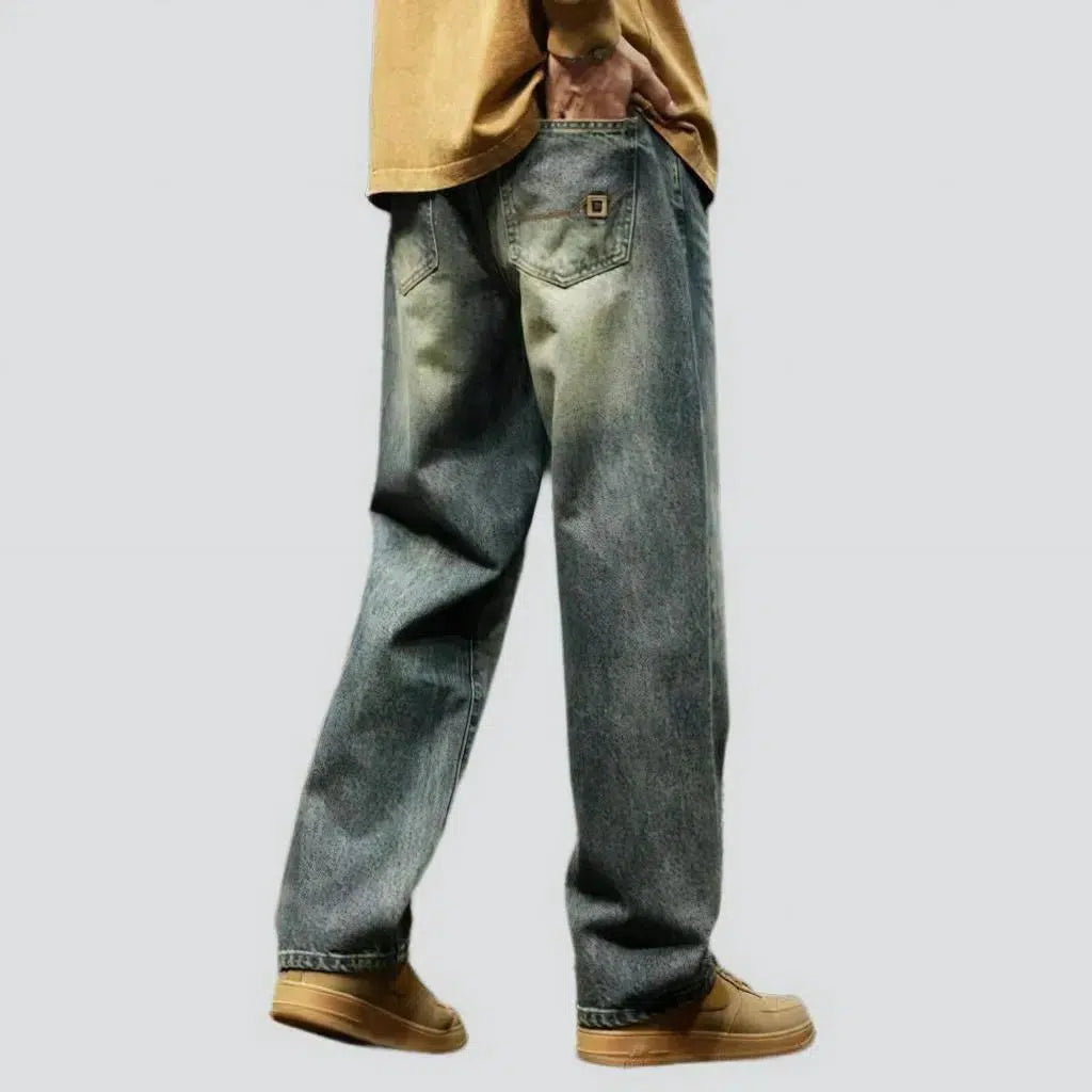 Y2k men's yellow-cast jeans