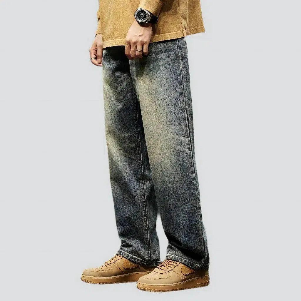 Y2k men's yellow-cast jeans