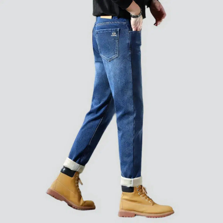 Insulated men's street jeans