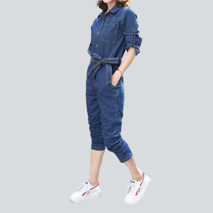 Stylish women's jean jumpsuit