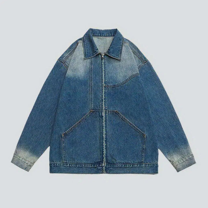 90s sanded men's denim jacket