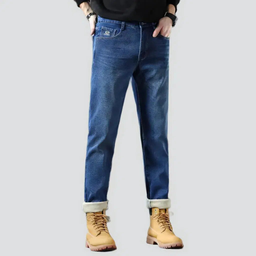 Insulated men's street jeans