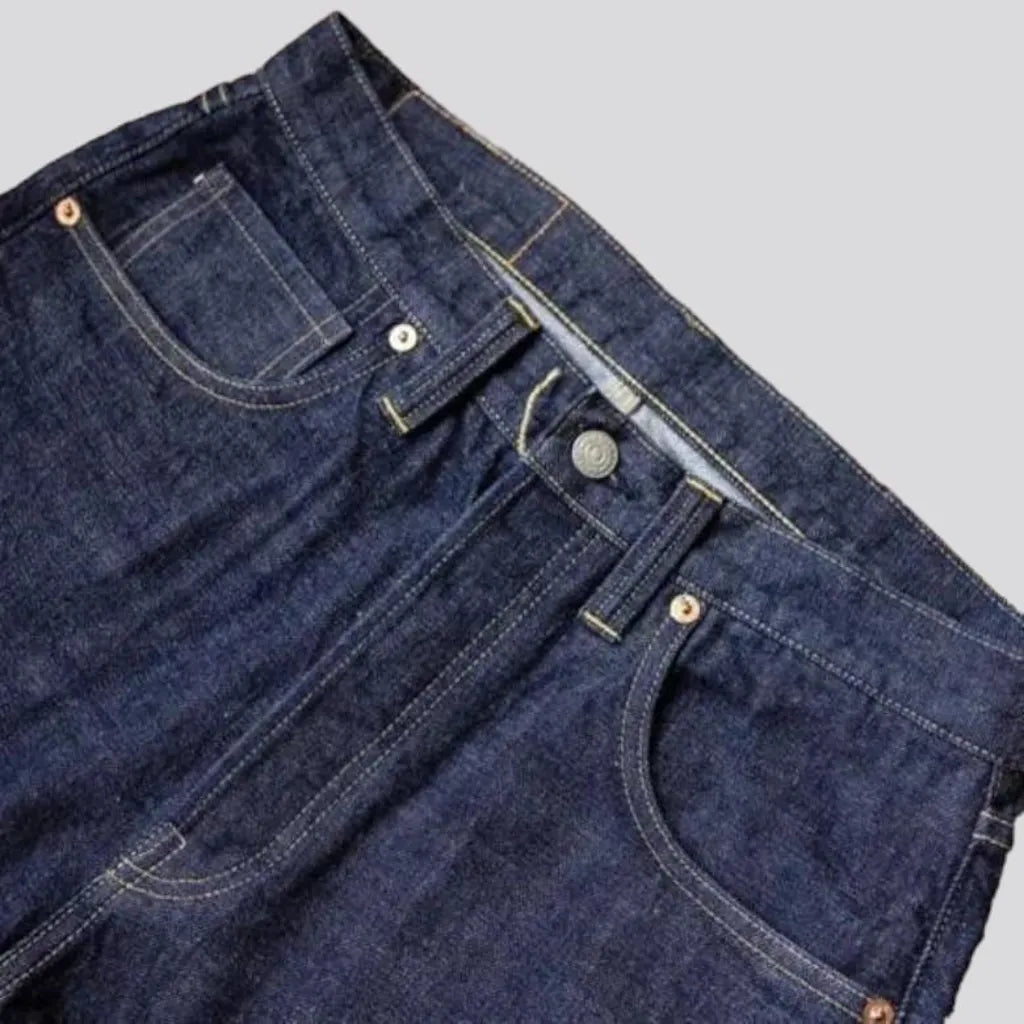 Heavyweight loose self-edge jeans