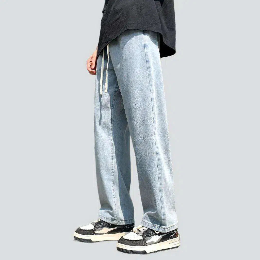 High-waist hip-hop men's denim pants