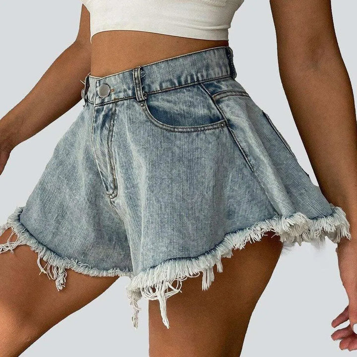 Culotte jeans shorts for women