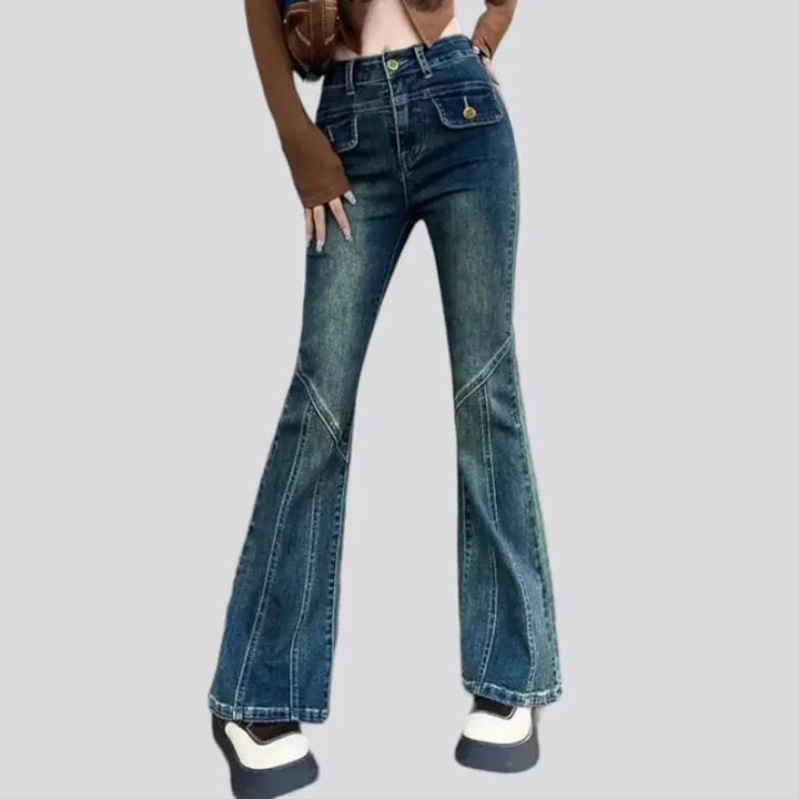 Vintage women's dark-wash jeans