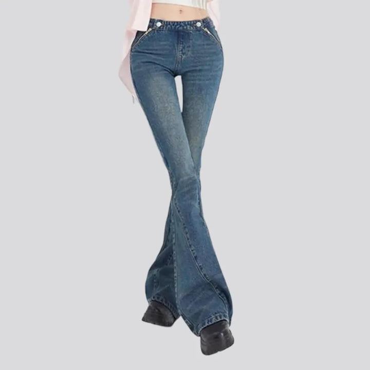 Floor-length bootcut jeans for ladies