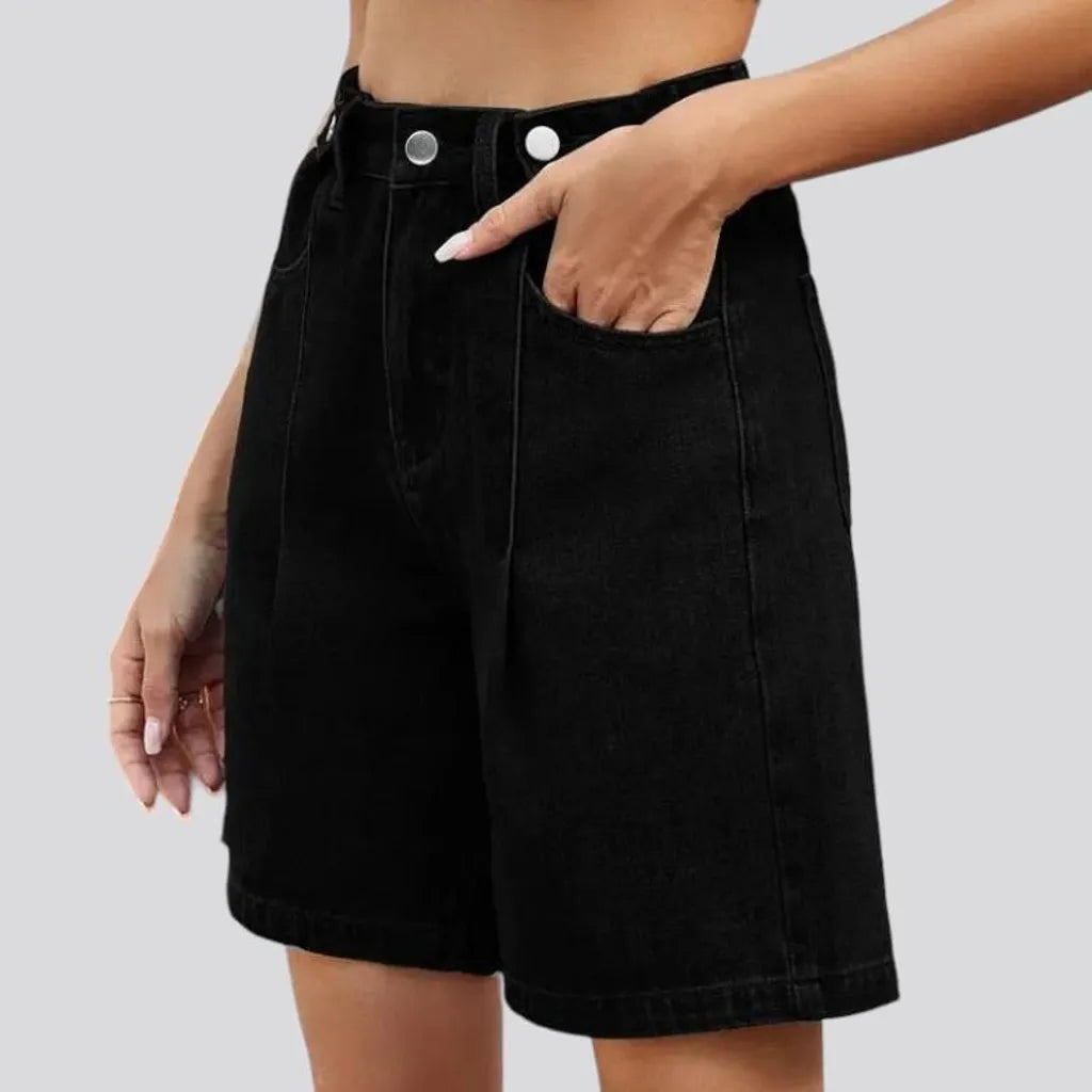 High-waist street jean shorts
 for ladies