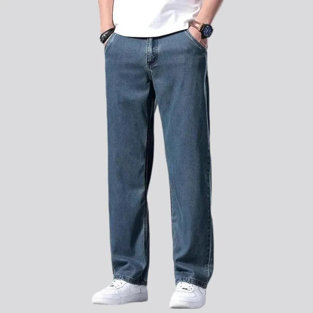 Straight stonewashed jeans
 for men