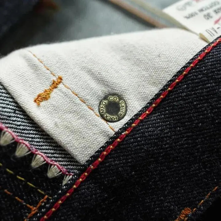 Mid rise selvedge men's jeans