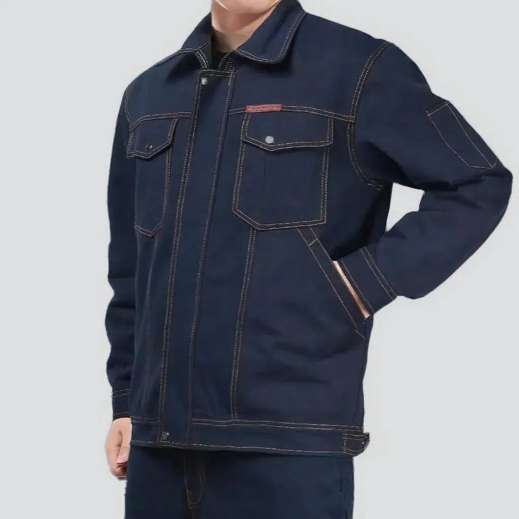 Work duty denim men's jacket