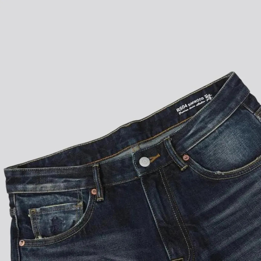 High-waist 16oz selvedge jeans
 for men