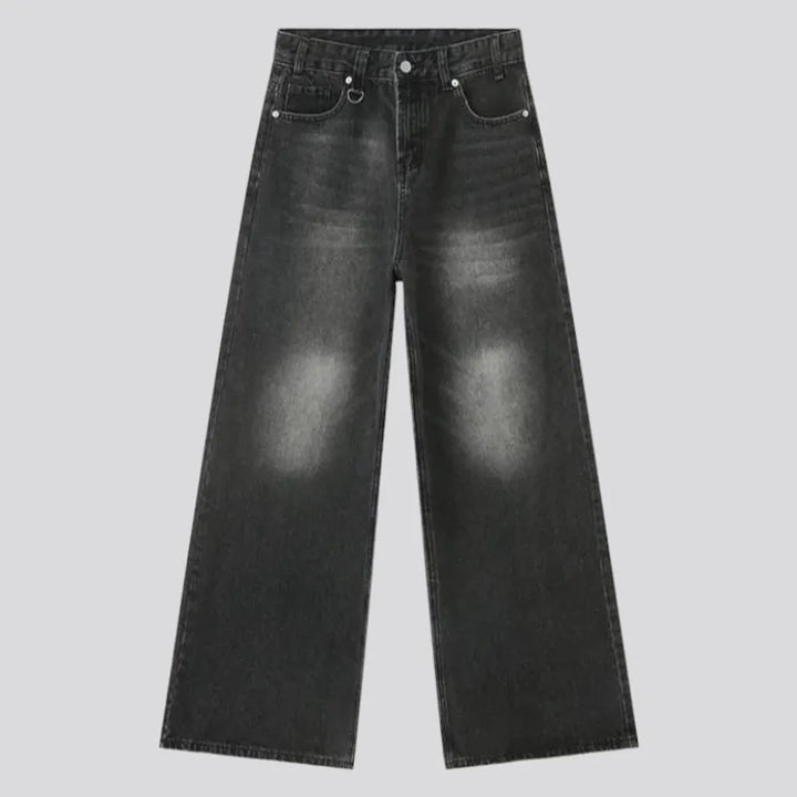 Baggy men's aged jeans