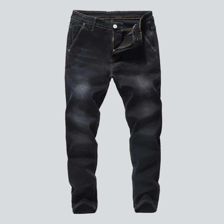 Mobile pocket men's slim jeans