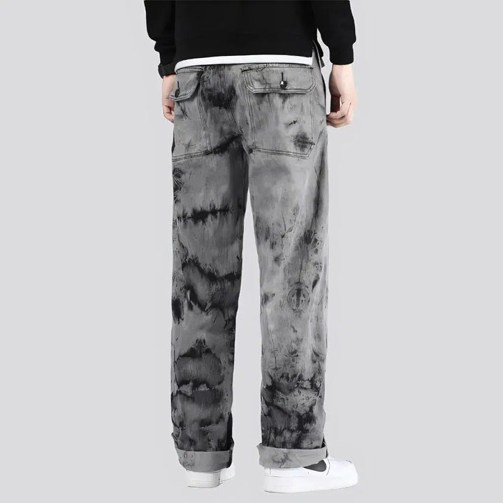 Men's tie-dyed jeans