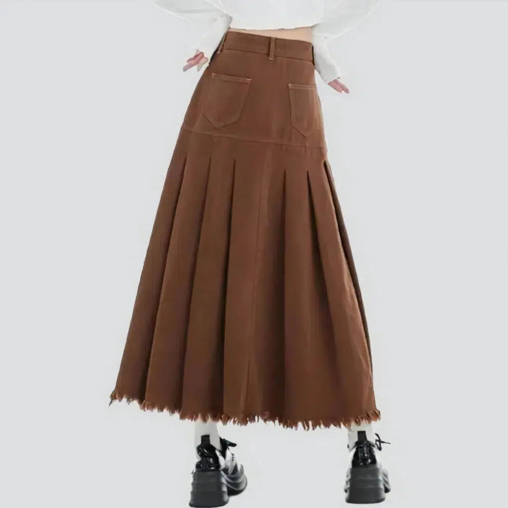 Street color women's jean skirt