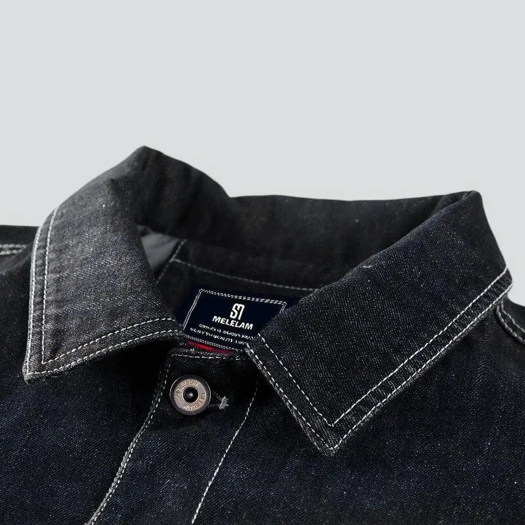 Slim men's jean jacket