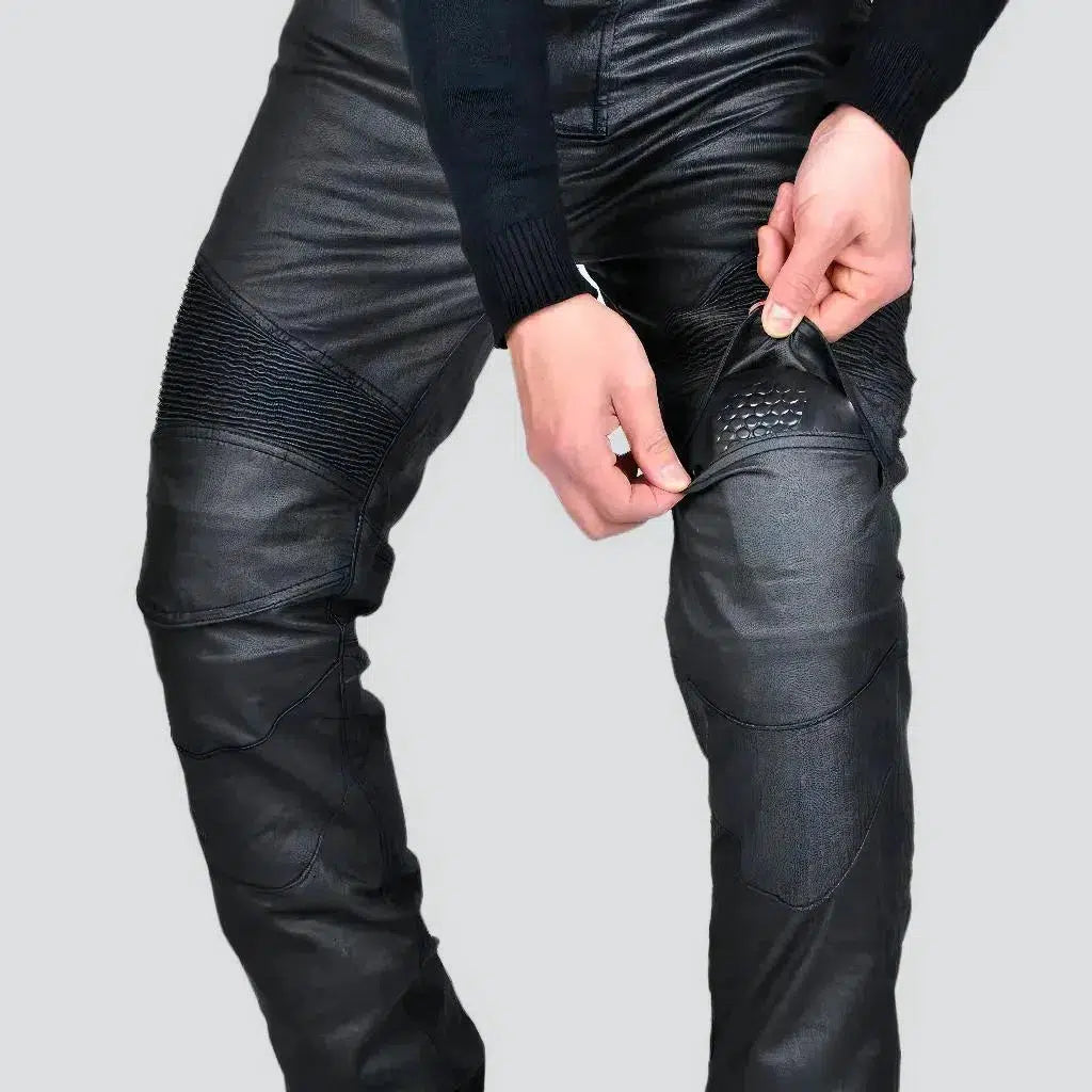 Biker men's wax jeans