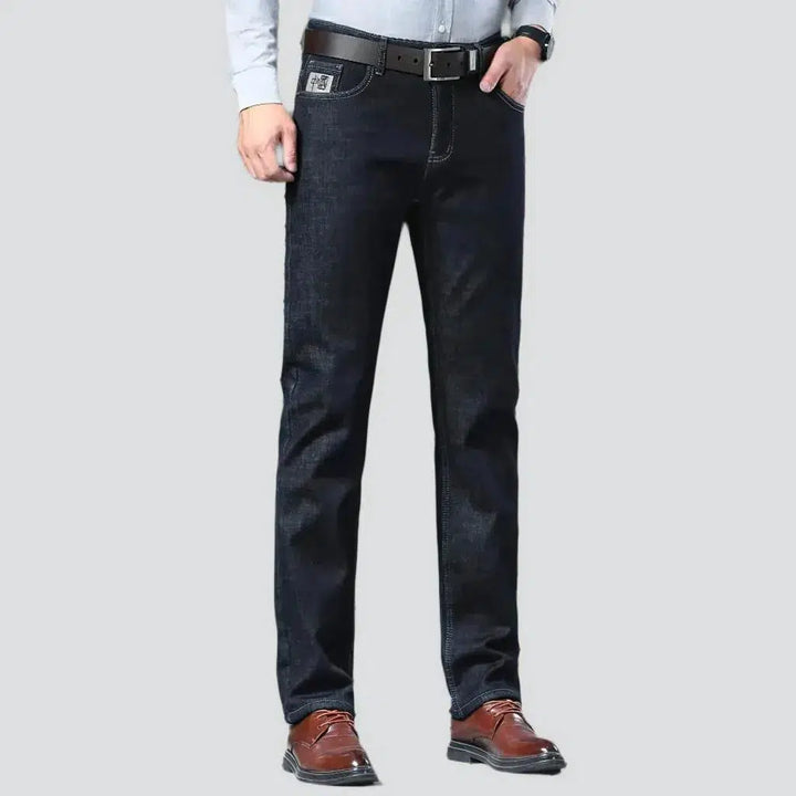 Fleece whiskered jeans
 for men