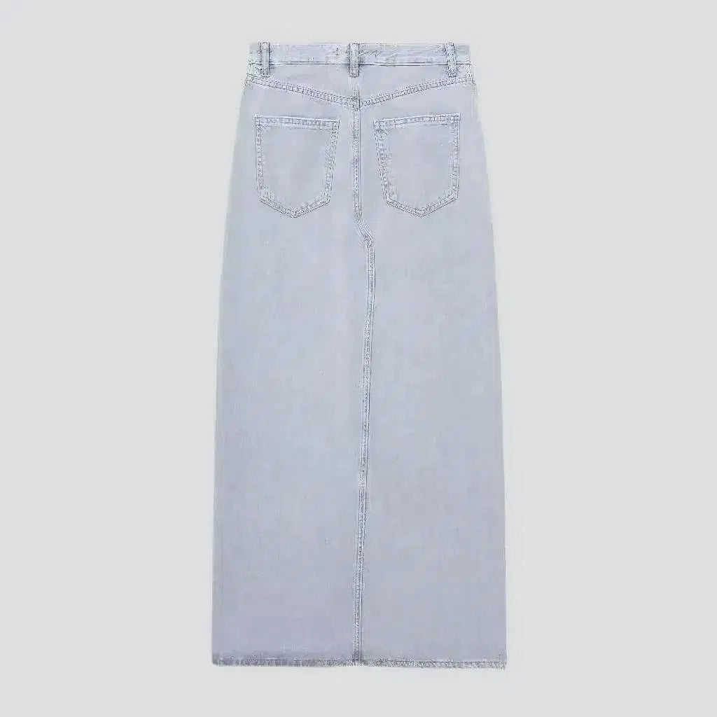 Street long jeans skirt
 for ladies