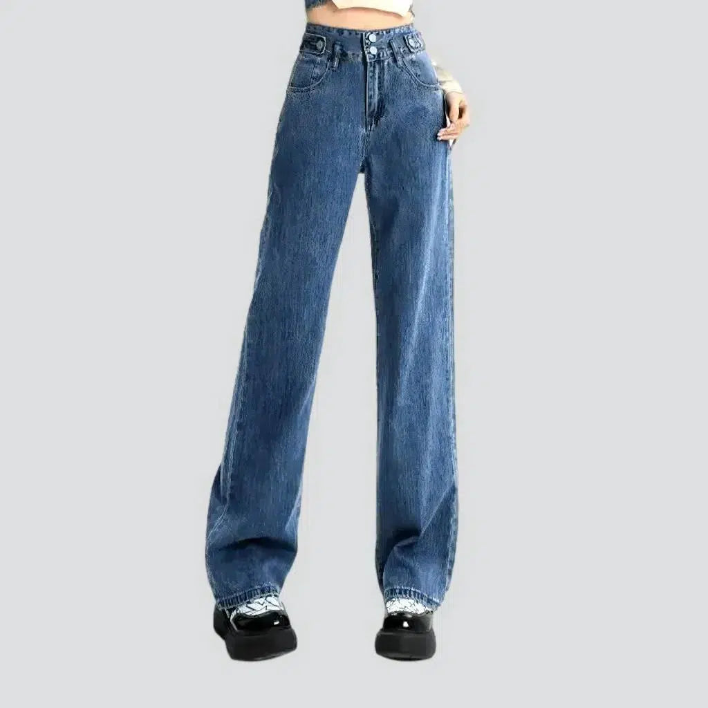 Vintage women's wide-leg jeans