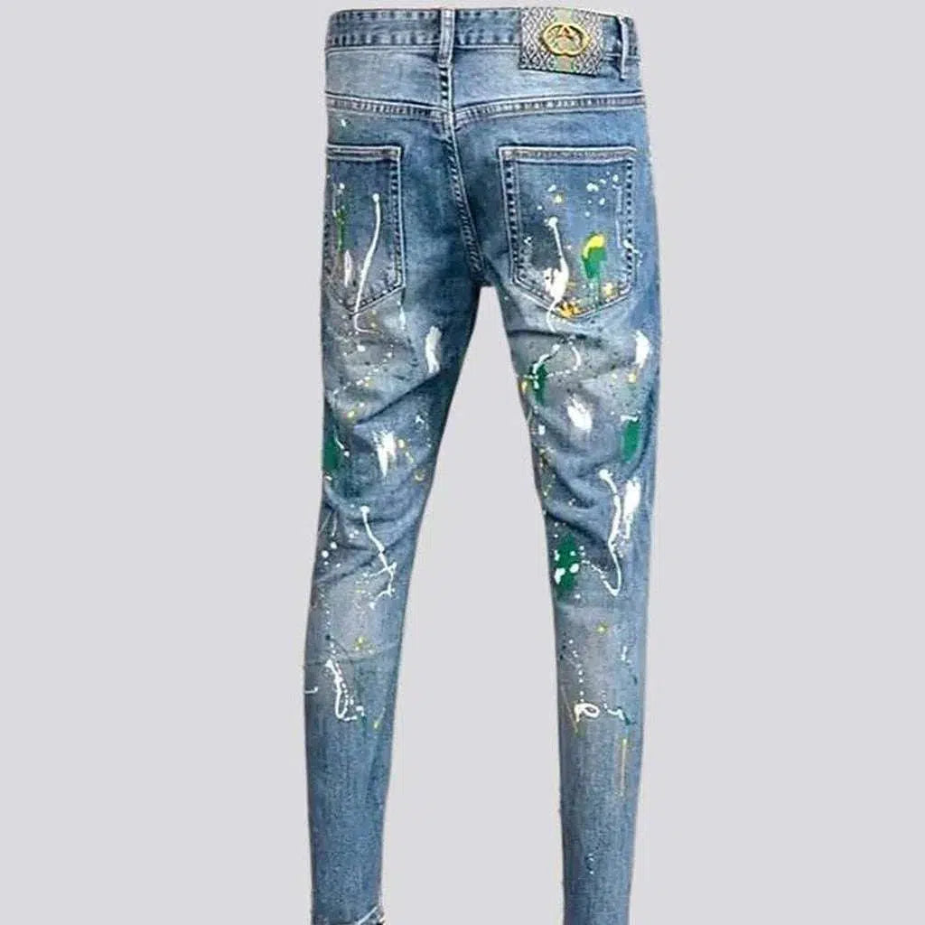 Distressed men's y2k jeans