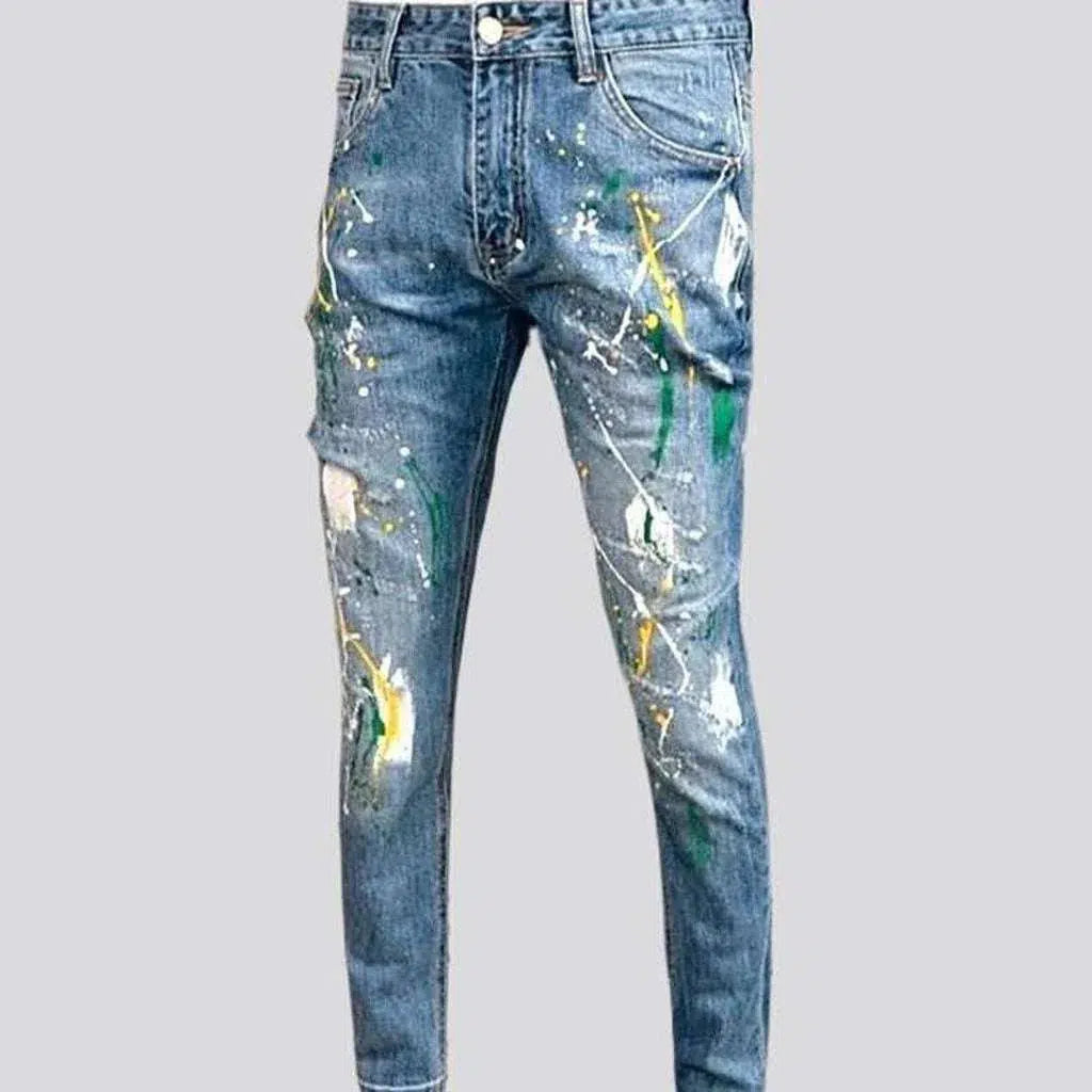 Distressed men's y2k jeans