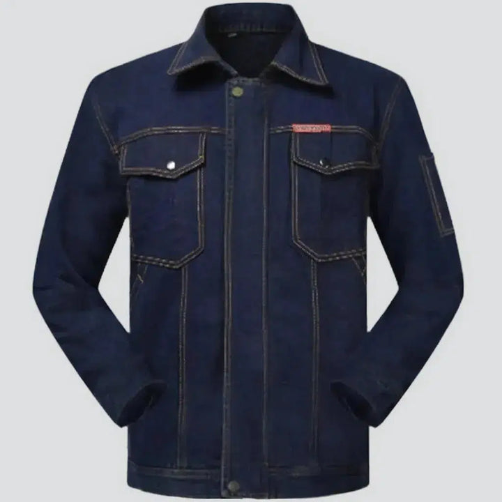 Work duty denim men's jacket