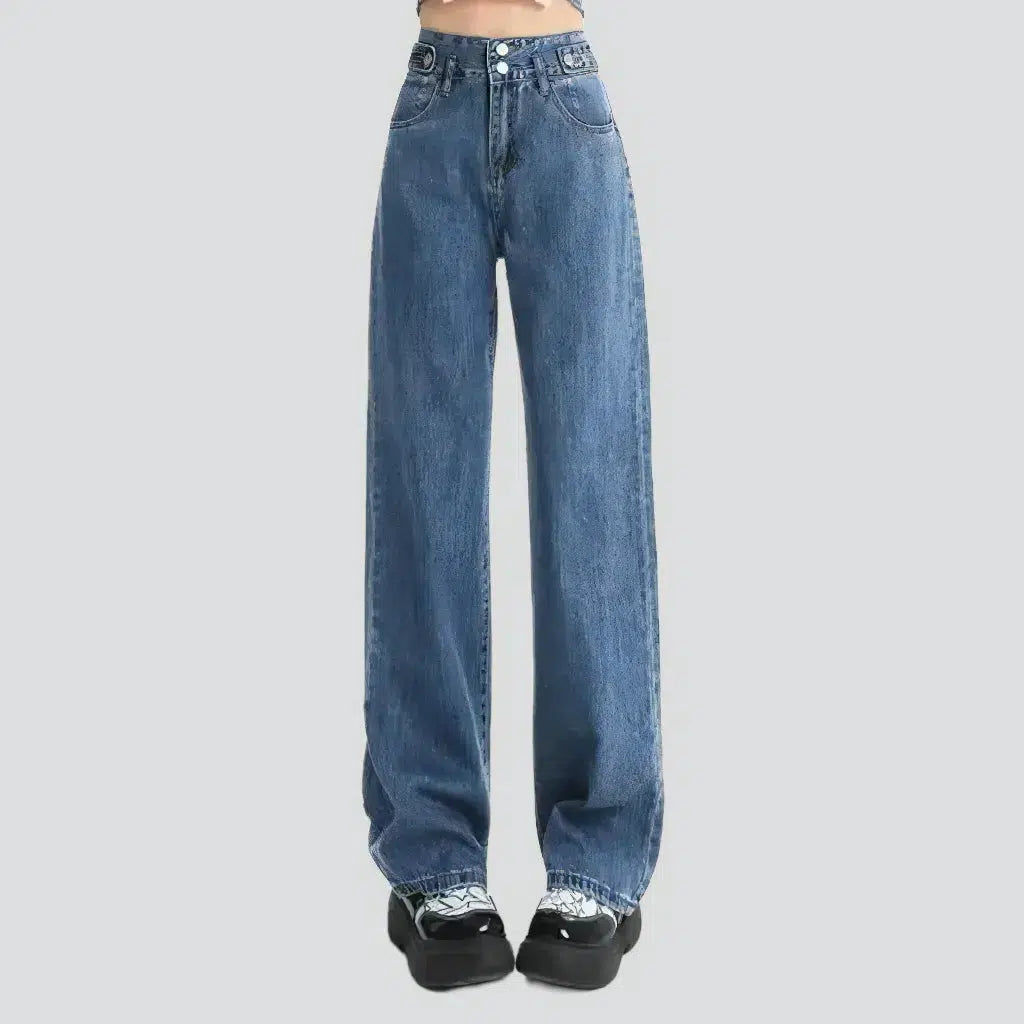 Vintage women's wide-leg jeans