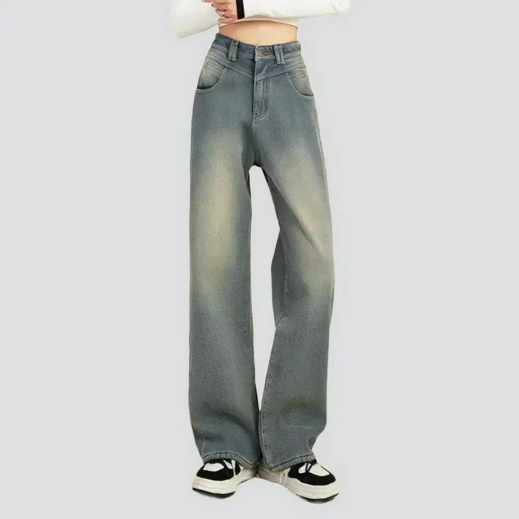 Y2k insulated jeans
 for women