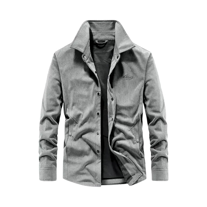 Trendy Casual Slim-fit Y2k Men's Corduroy Jacket - Grey