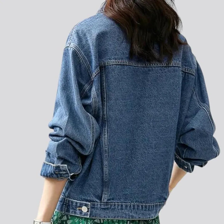 90s medium-wash women's jeans jacket