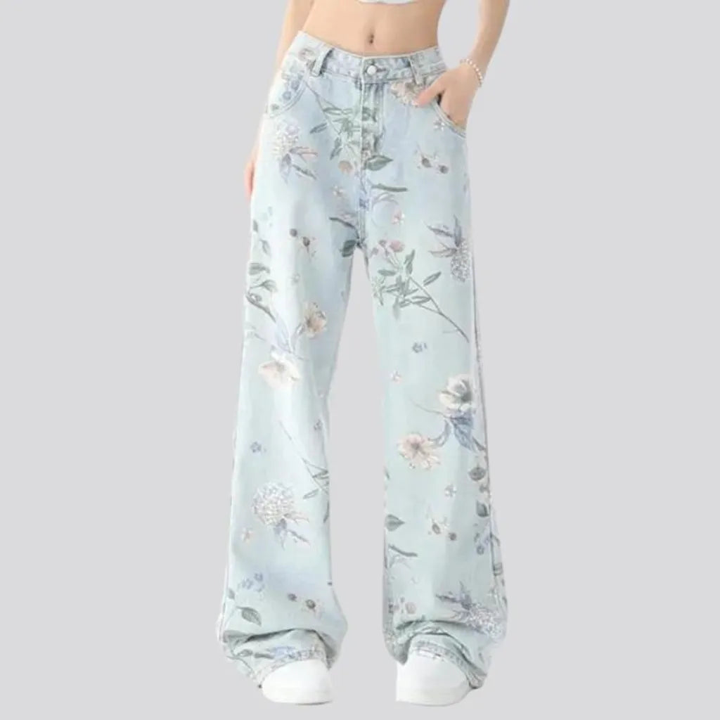 Floral-print women's jeans | Jeans4you.shop