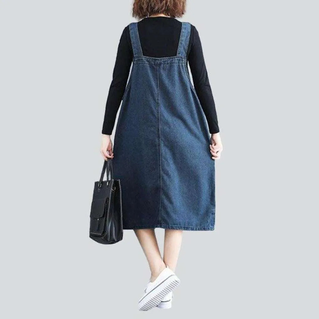 Oversized 90s denim dress