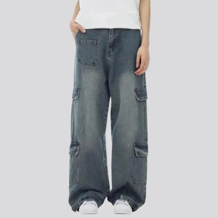 Faded lines jeans for men