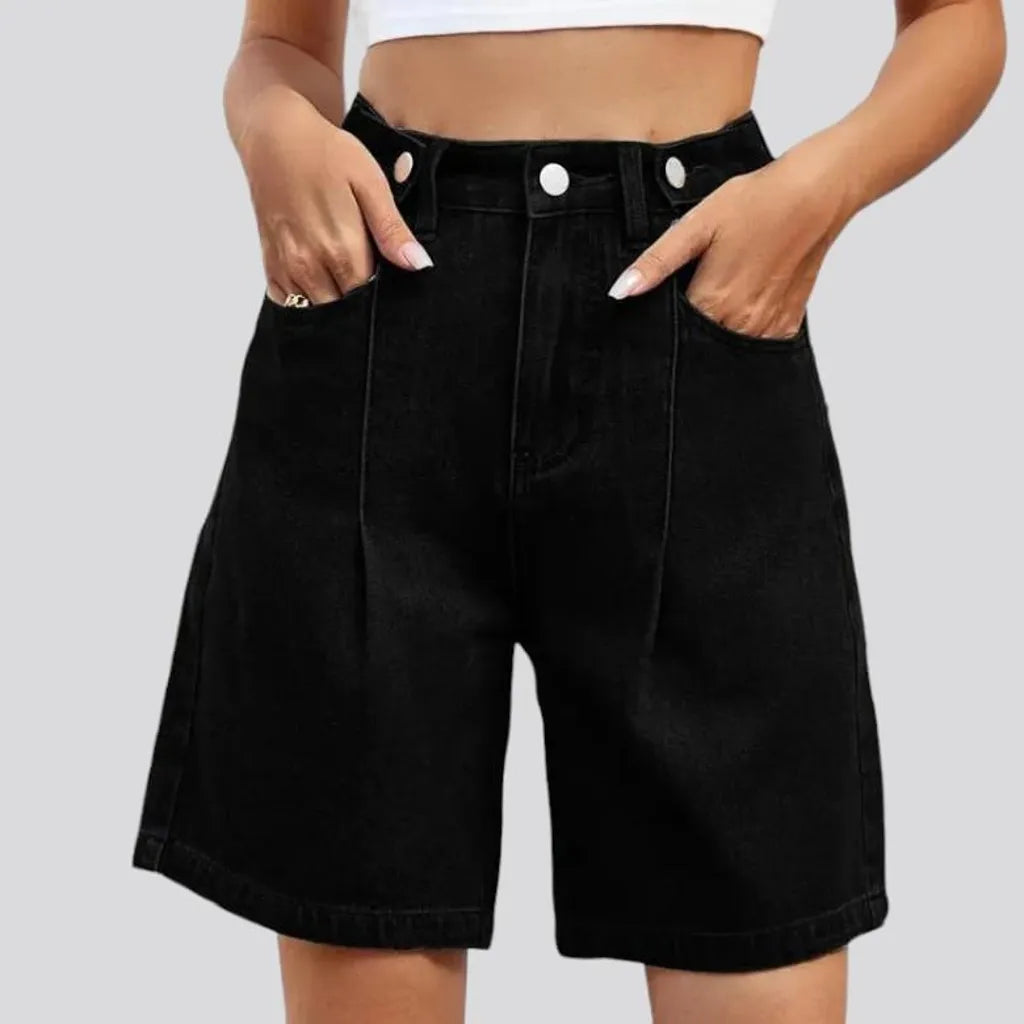 High-waist street jean shorts
 for ladies