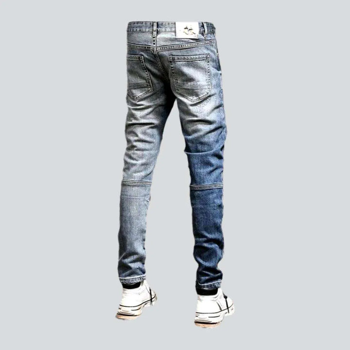 Mid-waist men's street jeans