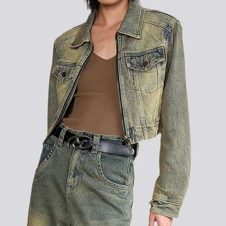 Short y2k denim jacket
 for women