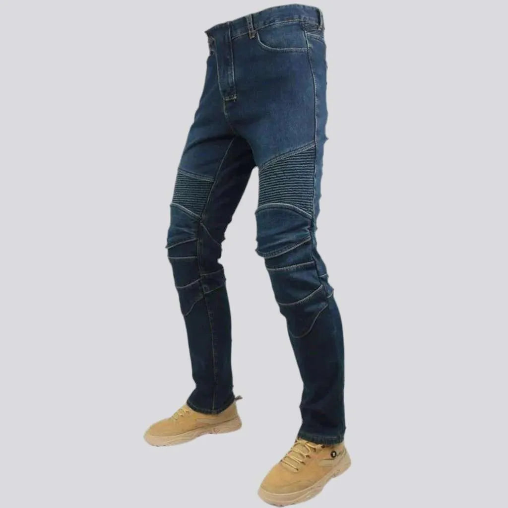 Biker men's protective jeans