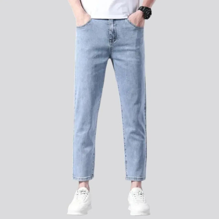 Ankle-length men's thin jeans