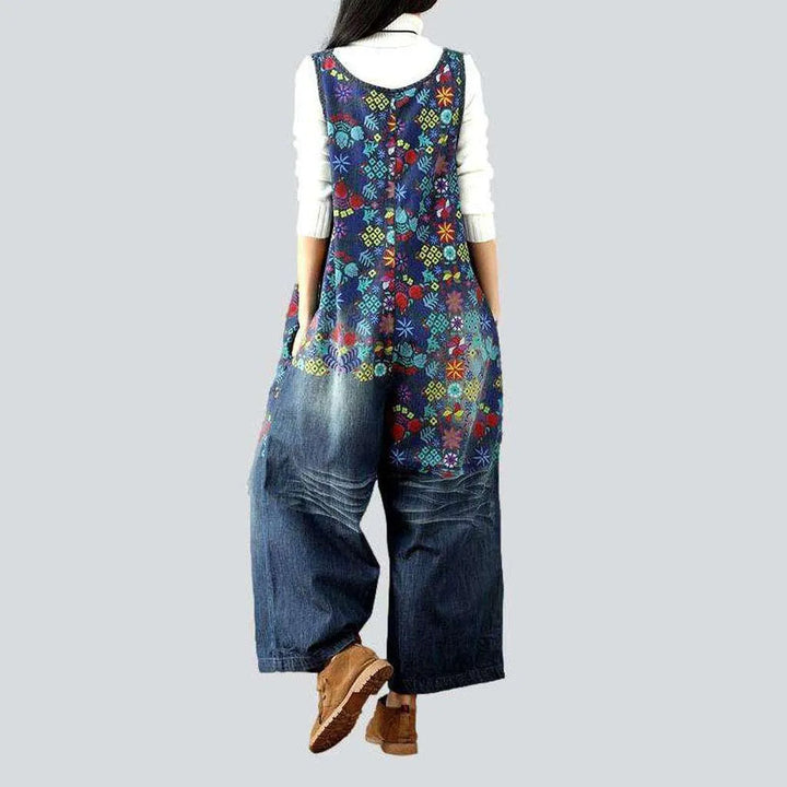 Y2k jean jumpsuit for ladies