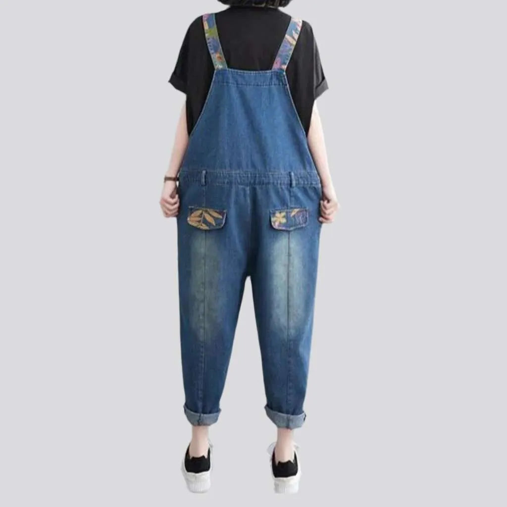 Y2k women's sanded jeans overall